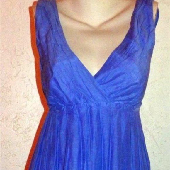 Gap Blue Plunging neckline , Full Skirt Dress - Picture 3 of 8